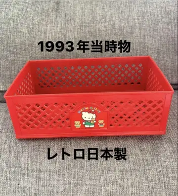 당시 물품 헬로키티 1993년 제조 소품함 트레이 컨테이너 박스 레트로