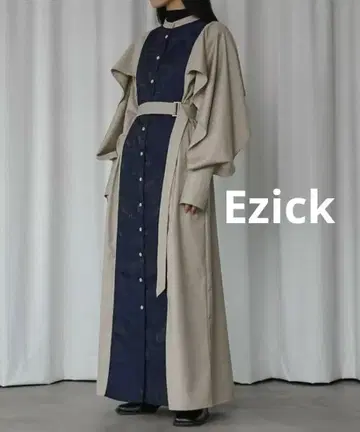 [새상품 택 포함] Ezick Jacquard line 셔츠 드레스
