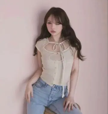 andmary 앤드마리 Elm sheer ribbon set 베이지