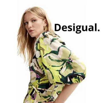 Desigual (데시구알) 꽃무늬 크로스 블라우스