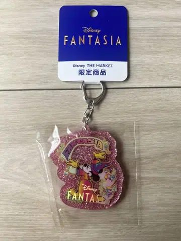 디즈니 마켓 한정판 판타지아 아크릴 키링 핑크