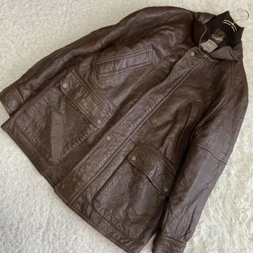 Aquascutum 가죽 자켓 브라운 40, 어른 스타일