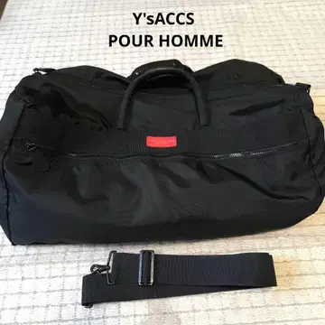 Y'sACCS POUR HOMME 블랙 보스턴 백 대용량