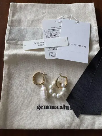 gemma alus 펄 쉘 후프 귀걸이