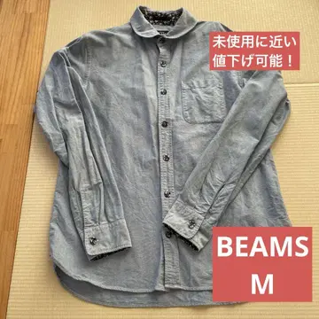 미사용에 가까움! BEAMS 블루 데님 셔츠 M 사이즈