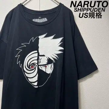 [ US 규격 ] 레어 NARUTO 카카시 오비토 T셔츠 블랙 XL