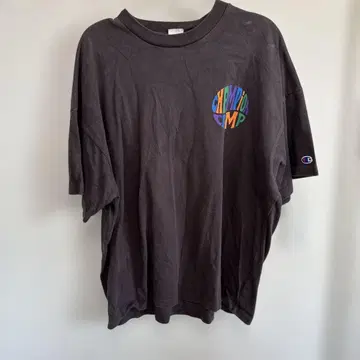 Champion 컬러풀 로고 티셔츠 L