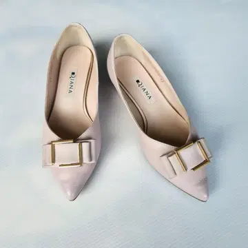 DIANA 다이애나 플랫 리본 장식 펌프스 22cm 핑크 825