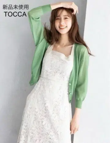 미사용 TOCCA Linen-like Lace DRESS