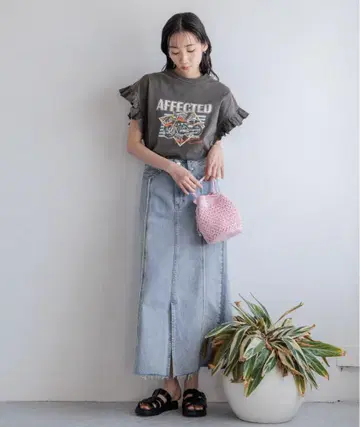 로리즈팜 CONE 타이트 롱 스커트