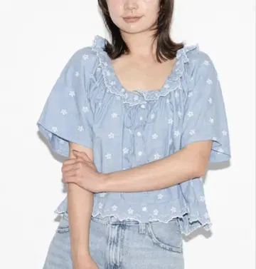 Levi's 리바이스 반팔 블라우스 SERENE LIGHT STONE 면