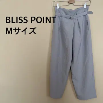 BLISS POINT/여성용/팬츠/그레이/무지/심플/벨트 포함