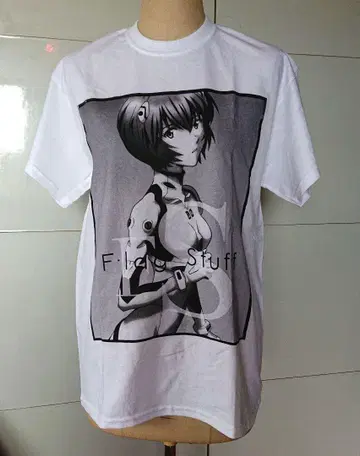 FLAGSTUFF x 에반게리온 아야나미 레이 반팔 티셔츠 M 화이트