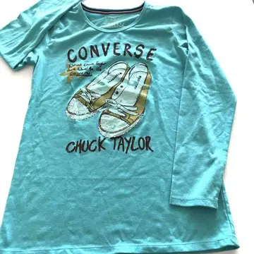 CONVERSE CHUCK TAYLOR 긴팔 T셔츠 아쿠아블루