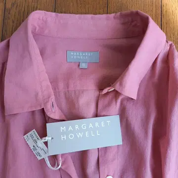 새상품급 MARGARET HOWELL 핑크 7부 소매 셔츠 M