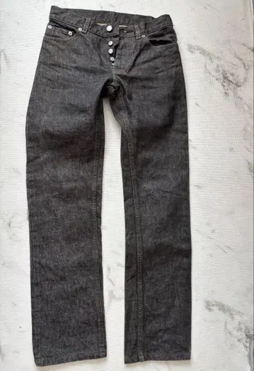HELMUT LANG 다크 그레이 슬림핏 데님 28