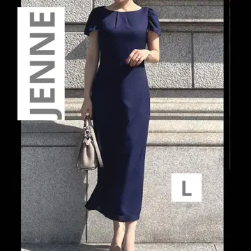 젠느 롱 원피스 반팔 L 네이비 JENNE 네이비 원피스
