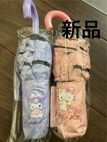 새상품 산리오 쿠로미 헬로키티 접이식 우산 우천 겸용 양산 50cm