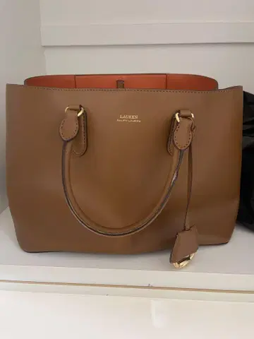 LAUREN RALPH LAUREN 브라운 토트백