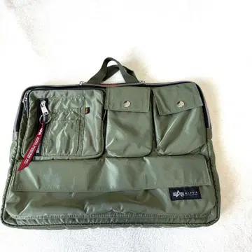 ALPHA INDUSTRIES 클러치백 브리프 케이스 세이지 그린