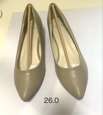 베이지 스틸레토 펌프스 26.0