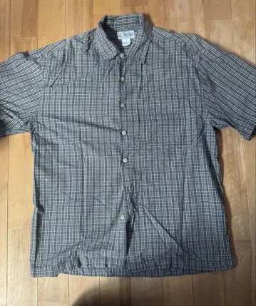 90s 'U.S.EXPEDITION'plaid s/s boxy shirt