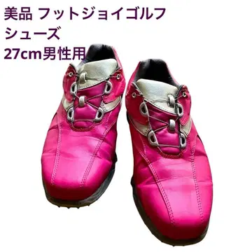 FootJoy 27cm 남성용 핑크 골프 스파이크 슈즈, 새 상품급