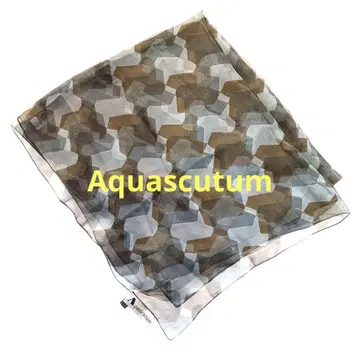 Aquascutum 아쿠아 스큐텀 스카프 대형 스톨 실크 100