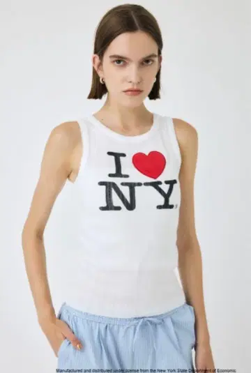MOUSSY I LOVE NY PATCH 탱크탑