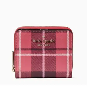 kate spade 체크 무늬 반지갑