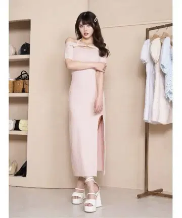 Darich 케미컬 앙상블 슬릿 원피스
