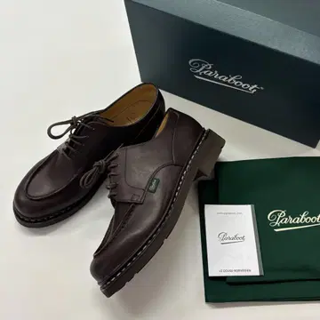 고품질 PARABOOT 샴보드 가죽 신발 사이즈 7.5
