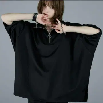 adrer 돌먼 하프 링 지퍼 셔츠 블랙 L