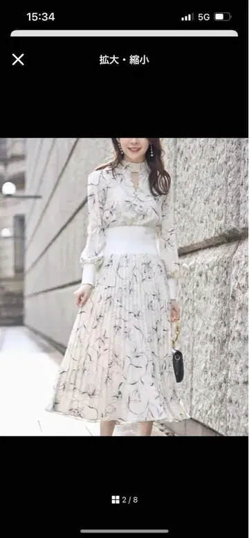 허리 리브 절개 라인 플라워 toccocloset 토코 클로젯