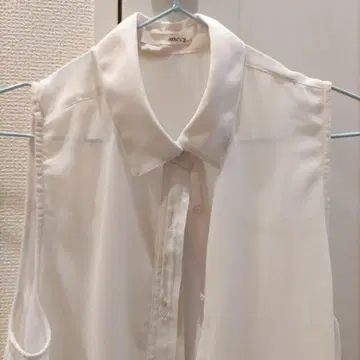 MOUSSY 화이트 슬리브리스 셔츠 원피스