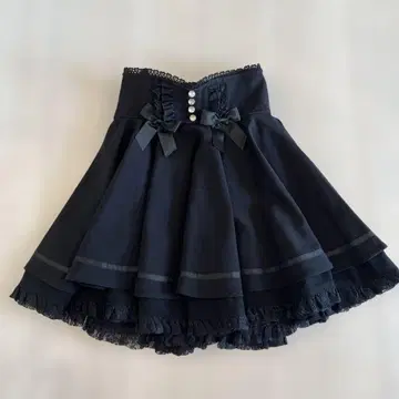 LIZ LISA 볼륨 플레어 스커트 백리본