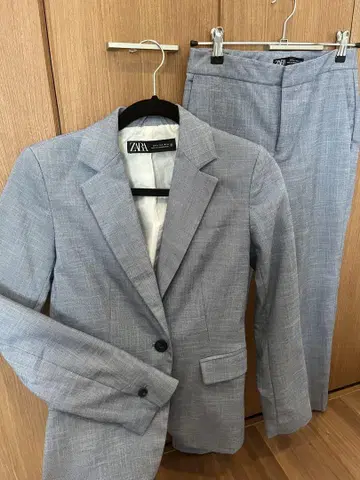 [새상품 미사용] ZARA 수트 셋업 네이비 34 사이즈