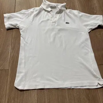 LACOSTE 화이트 피케 셔츠 사이즈 4