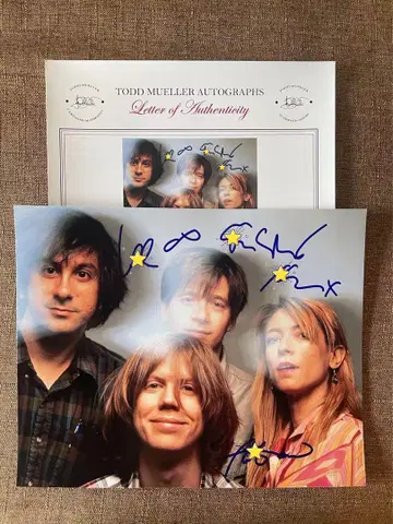 Sonic Youth 친필 사인 사진