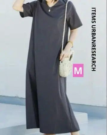 새상품급 ITEMS URBANRESEARCH A라인 린넨 원피스 M