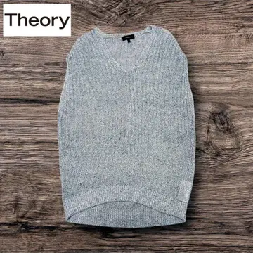 THEORY 띠어리 썸머 니트 린넨 실크 혼방 프렌치 슬리브 S