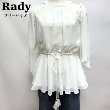 Rady 레이디 시어 튜닉 오픈 숄더 화이트 프리 사이즈