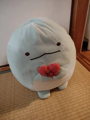 하늘색 봉제 인형 하트 스밋코구라시 토카게