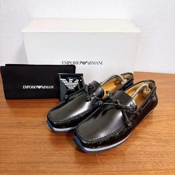 미사용급 엠포리오 아르마니 드라이빙 로퍼 블랙 27cm 상당