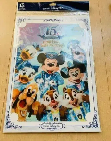 TDS 디즈니씨 15주년 실사 클리어 홀더 세트 디즈니