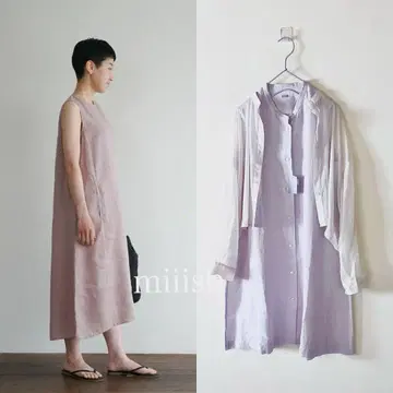 택 포함 새상품 마가렛호웰 샴브레이 린넨 셔츠 드레스 3만