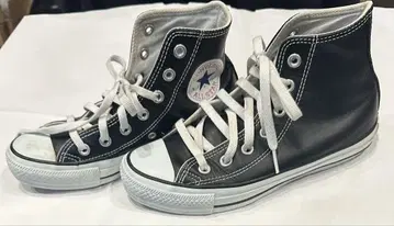 Converse All Star 블랙 가죽 하이컷