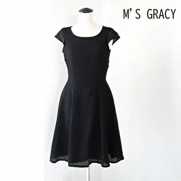M'S GRACY 엠즈 그레이시 블랙 레이스 플레어 원피스 36
