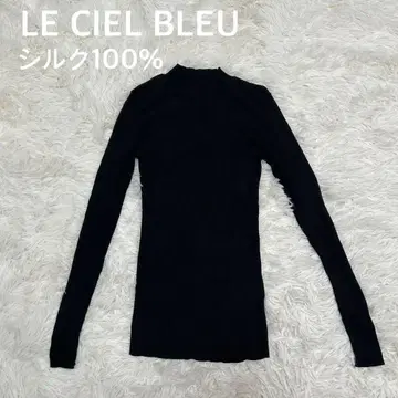 LE CIEL BLEU 르쉘블루 실크 100% 긴팔 니트탑