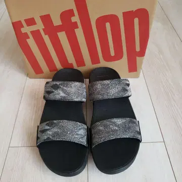 fitflop 컴포트 샌들 블랙 실버